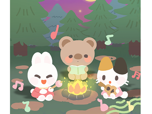 海岛露营（个人主页-ZNjA3MzM1MDA=） - 儿童插画 - 站酷设计师七月六花原创素材 - 站酷ZCOOL