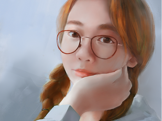 为女朋友画头像的我在夕阳下落泪