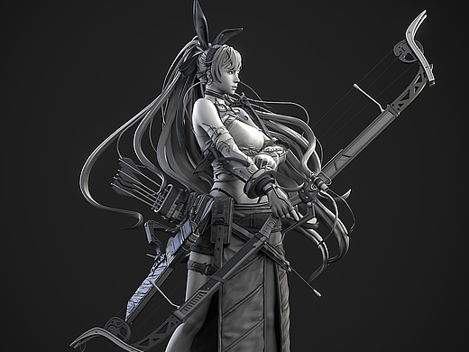 赛博朋克 美型女角色___董同学作品