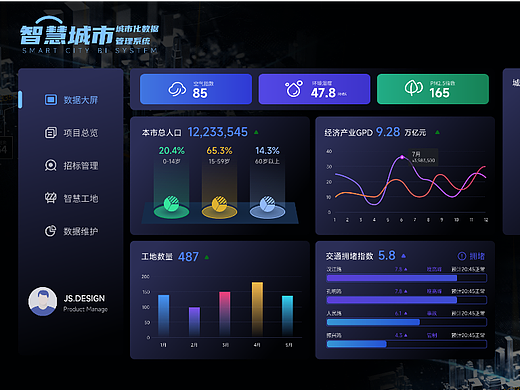 智慧城市大屏设计-临摹