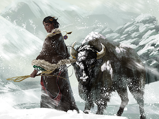雪原【procreate+ps绘画】