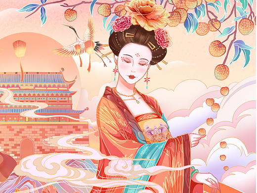 插画练习—杨贵妃