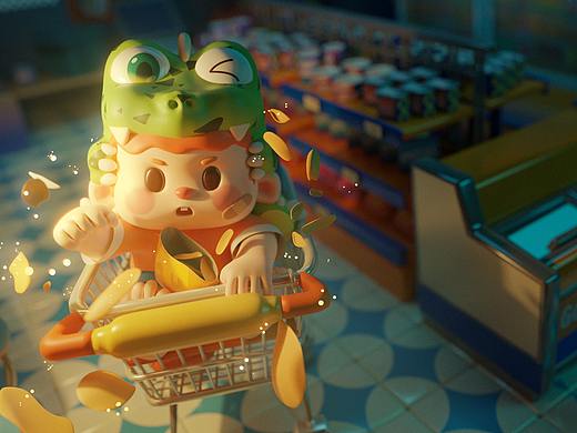 dinlab × 小鱼仔Blender梦幻充能创造营【原创IP敢敢】