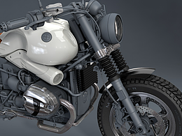 C4D建模 宝马摩托车