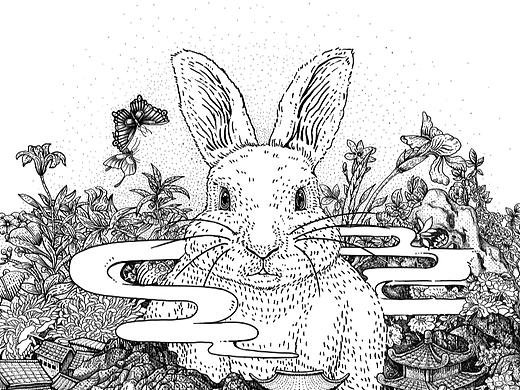 中秋节，蟾宫月兔