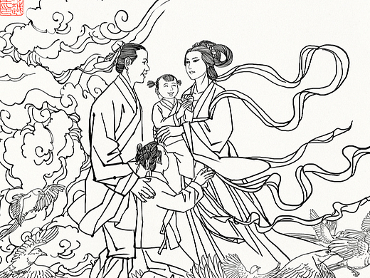连环画、插画、线描典籍故事 插图 名著