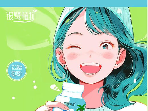 银鹭植物--健康好喝就喝银鹭ōu椰椰汁（个人主页-ZNjcwMjM5MTI=） - 图案 - 站酷设计师拴狗原创素材 - 站酷ZCOOL