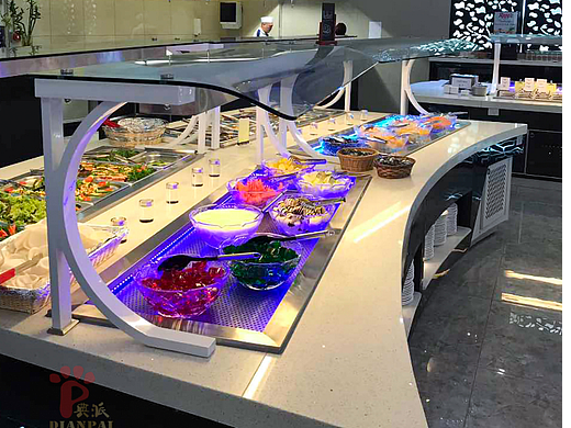 法国自助海鲜餐厅自助餐布菲台