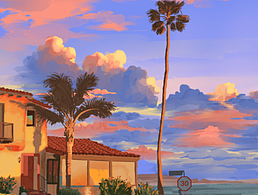 寫生風(fēng)景插畫