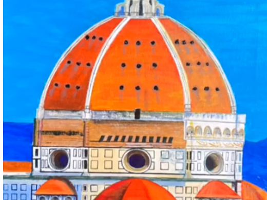 意大利佛罗伦萨教堂丙烯画