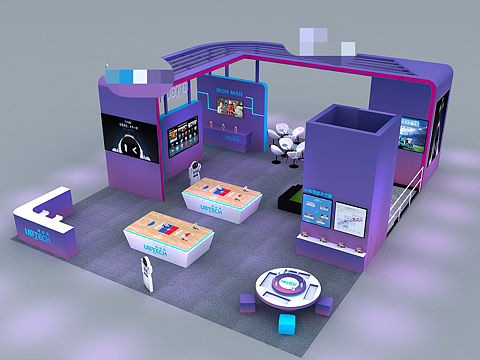 展位展厅展会3D效果图搭建设计展览