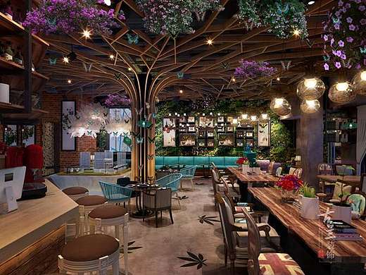 【彩蝶咖啡厅】眉山咖啡厅设计|眉山咖啡厅设计公司|眉山专业特色咖啡厅设计（个人主页-ZMjE0OTEwNjA=） - 家装设计 - 站酷设计师眉山商业装修设计原创素材 - 站酷ZCOOL