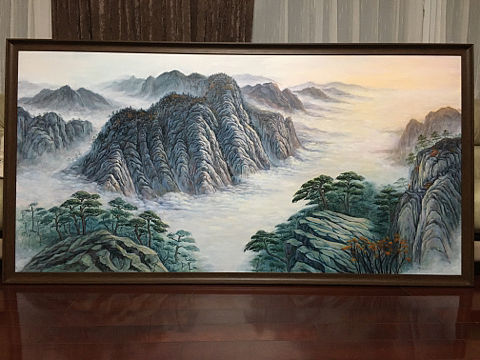 丙烯中国风山水