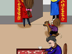 贴春联