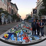 3D艺术馆3D壁画的头像