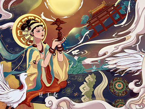 敦煌原创插画 视传毕业设计