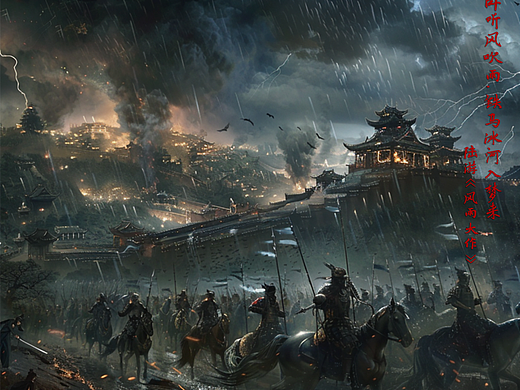 風(fēng)雨大作（個人主頁-ZNjc5ODAwMjg=） - AI作品 - 站酷設(shè)計師清遠(yuǎn)002原創(chuàng)素材 - 站酷ZCOOL