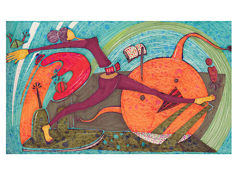 原创作品—勤奋的瑜伽老师