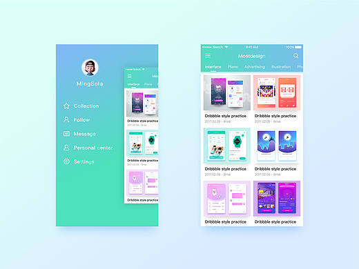 dribbble风练习
