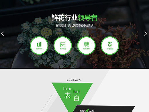 鲜花类网页界面展示