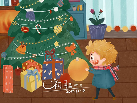 圣诞贺图插画
