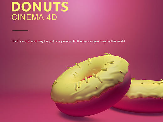 甜甜圈--c4d基礎(chǔ)練習(xí)（個(gè)人主頁-ZMjE3NzMyMzI=） - 圖案 - 站酷設(shè)計(jì)師Tiffany_Mao原創(chuàng)素材 - 站酷ZCOOL