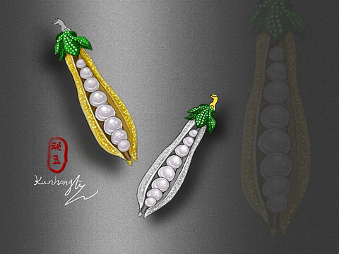 《頑豆》（個(gè)人主頁(yè)-ZNDI1NDE3MDQ=） - 圖案 - 站酷設(shè)計(jì)師XY_Jewelry123原創(chuàng)素材 - 站酷ZCOOL