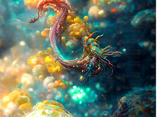 迷幻水世界·AI人工智能绘画艺术 #挑战一张封神#