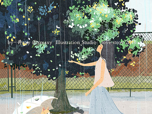 雨天（个人主页-ZMTk2MDMxNzY=） - 商业插画 - 站酷设计师井axy原创素材 - 站酷ZCOOL