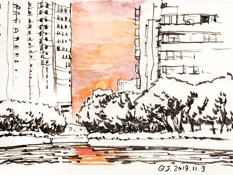 落日余晖（个人主页-ZNDA4MDM0NTI=） - 绘画 - 站酷设计师大吉大力原创素材 - 站酷ZCOOL