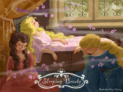 睡美人（个人主页-ZNTEzNzgwNzY=） - 绘本 - 站酷设计师一何Cherry原创素材 - 站酷ZCOOL