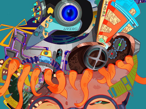 朋克风格自画像