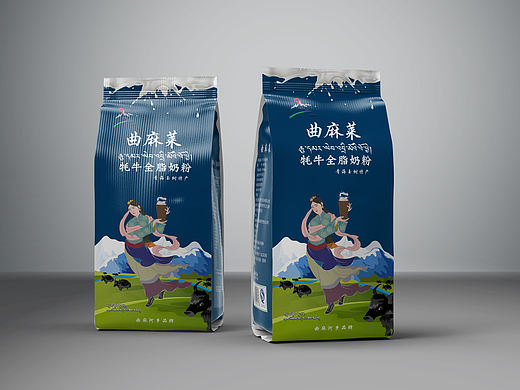 曲麻莱奶粉包装设计（个人主页-ZMzYwMzcwMTY=） - 包装 - 站酷设计师彭毛扎西原创素材 - 站酷ZCOOL