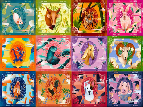 扁平风｜十二生肖【合辑】