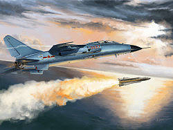 为今年11月份《航空知识》的8开插页绘制的作品：中国海军航空兵JH-7飞豹