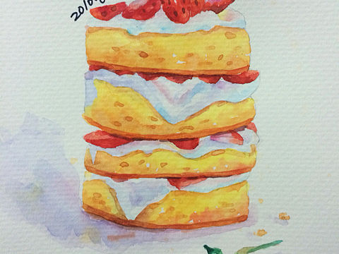 水彩甜點(diǎn)（個(gè)人主頁-ZMTY2NTUwODA=） - 創(chuàng)作習(xí)作 - 站酷設(shè)計(jì)師一顆小甘栗原創(chuàng)素材 - 站酷ZCOOL