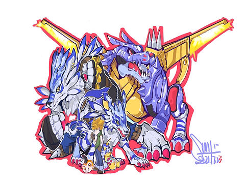 数码宝贝 大和传（个人主页-ZNTQzMzY4MzY=） - 创作习作 - 站酷设计师起床困nan人原创素材 - 站酷ZCOOL