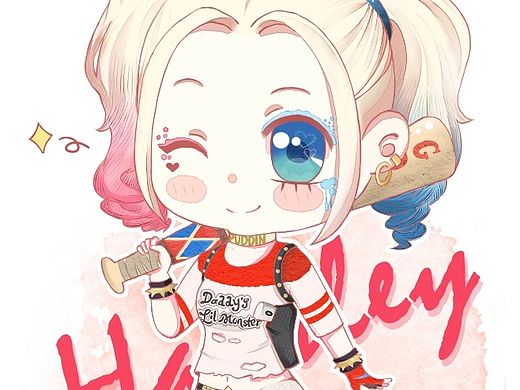 自杀小队 哈莉奎茵（个人主页-ZMTMwNzQ0ODA=） - 创作习作 - 站酷设计师西瓜吃夏天原创素材 - 站酷ZCOOL