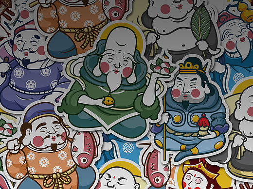 潮里潮气 “七福神” 图案设计