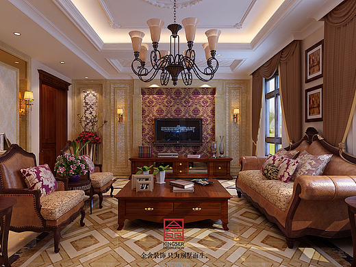 【上山间别墅装修】-别墅300平米-欧式新古典