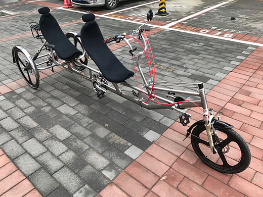 双人正三轮躺车