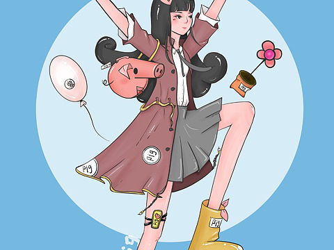 角色设计-小猪佩奇（个人主页-ZNTY3MDkxMDA=） - 创作习作 - 站酷设计师白夲原创素材 - 站酷ZCOOL