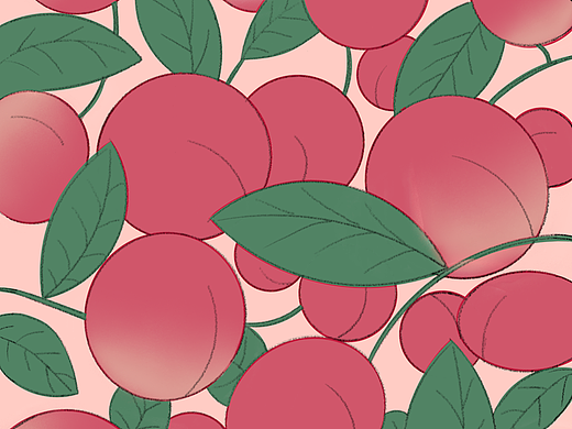 蜜桃插画