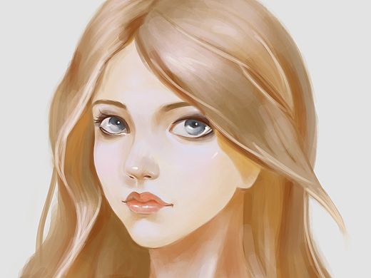 手绘美女