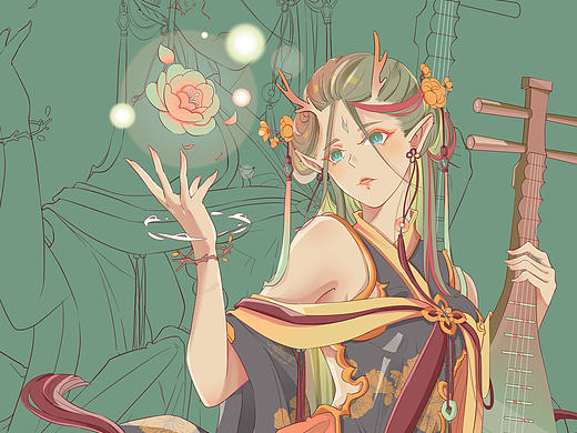 山海少女/人设插图