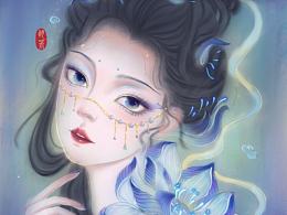 古风拟人——雪莲冰块