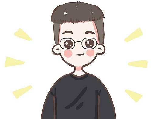 插画 男 可爱 半生 儿插 带眼镜