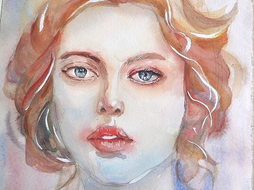 水彩头像
