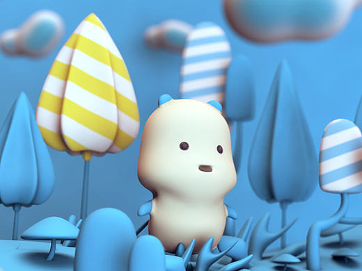 看灰机的野萌君－C4D练习