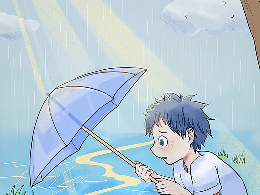 雨中的小花